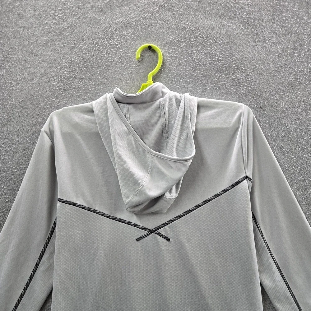 Huk Men Activewear Top‎ L Gray Quarter Zip Zipper Long Sleeve